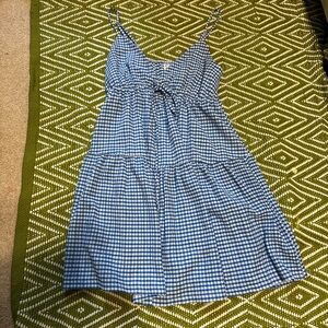 BP Blue and White Striped gingham dress